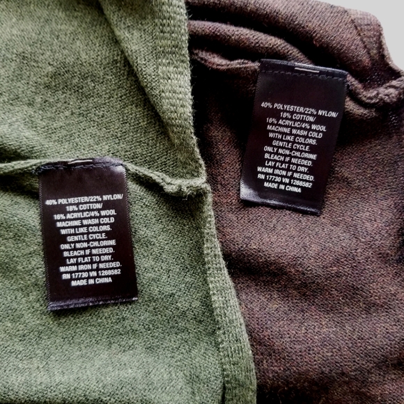 2 NWT Mossimo Sharkbite Turtlenecks Olive & Brown - Picture 14 of 14